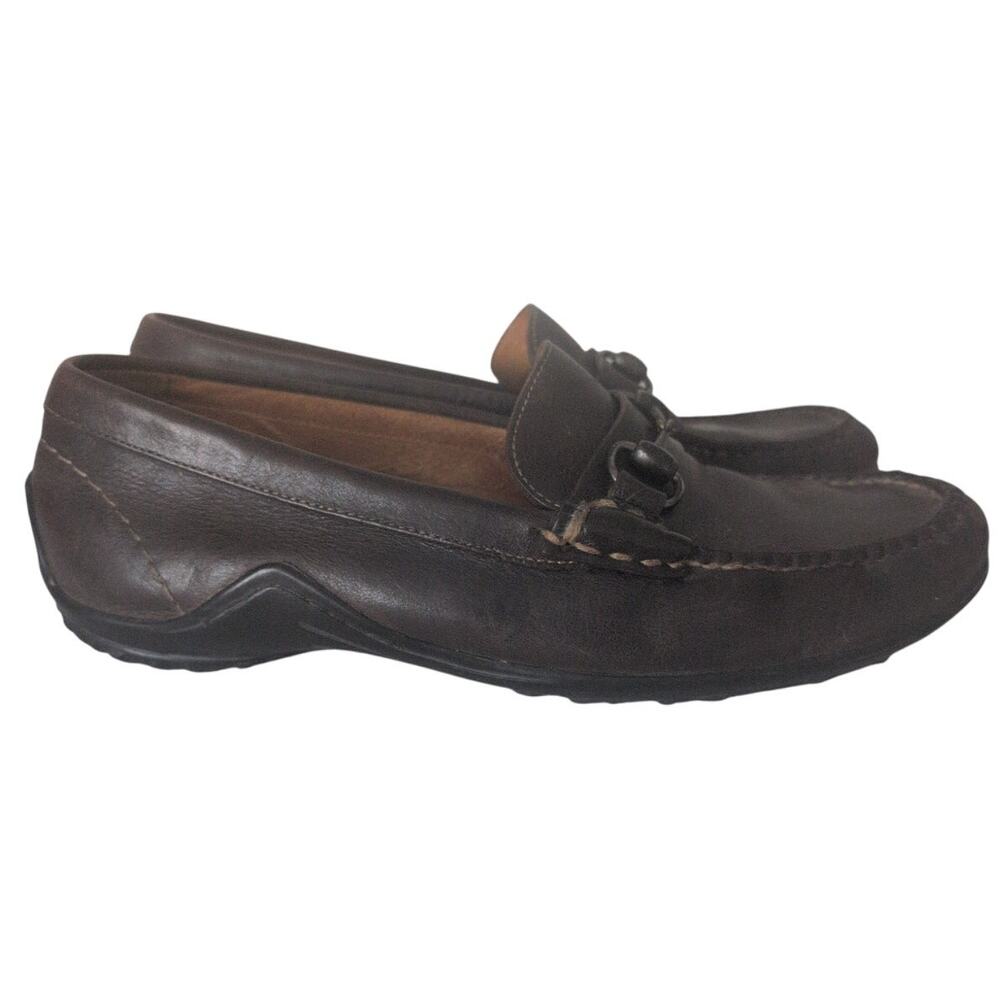 Martin Dingman Bill Water Buffalo Horse Bit Driving Loafers‎ Brown Men 9 Luxury